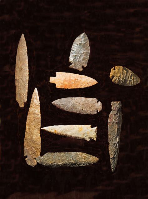 Cherokee Indian Spear And Arrowheads Photograph By Millard H Sharp