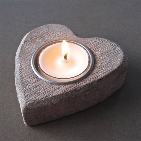 Heart Wooden Candle Holder Heart Candle Holder Wooden Candle Holders