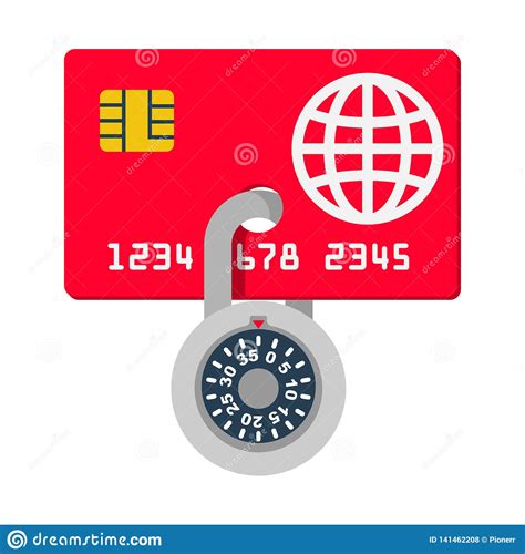 Click either the lock or unlock button to lock or unlock. Lock on credit card stock vector. Illustration of credit ...