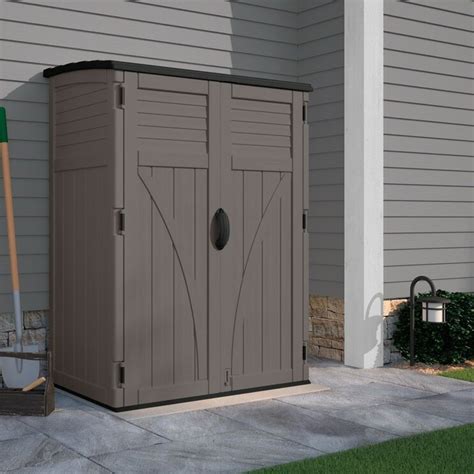 Suncast 4 Ft W X 3 Ft D Plastic Vertical Tool Shed And Reviews Wayfair