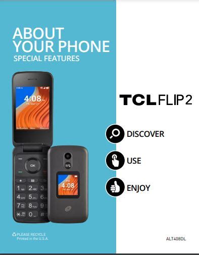 Alcatel Tcl Flip 2 T408dl Manual User Guide