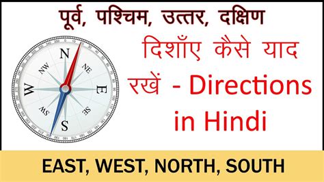 How To Remember Directions East West North South In Hindi Dishaen
