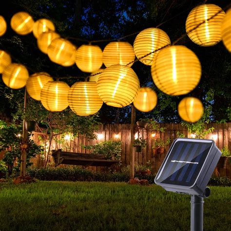 Solar Lantern String Lights Outdoor Brizlabs 1968ft 30 Led Solar