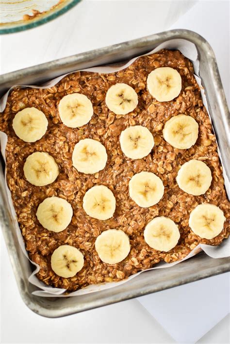 Peanut Butter Banana Oatmeal Breakfast Bars Recipe Easy Breakfast