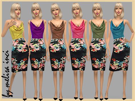 Strappy Cowl Neck Bandage Dress By Melisa Inci At Tsr Sims 4 Updates