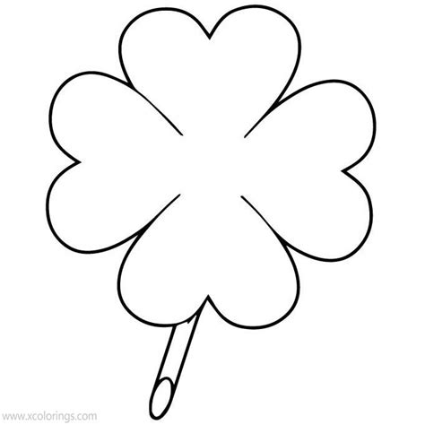Four Leaf Clover Coloring Pages For Kids