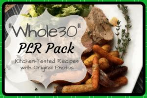 Whole 30 Recipe PLR Package Food Photo Kitchen Bloggers