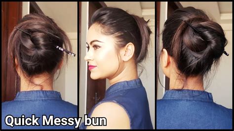 Cute & easy kids hairstyles with rubber band hi all in this video you ll find cute & easy kids hairstyles with rubber band at the end of each video on this. Quick&Easy Messy Bun Hairstyle without Pins & Rubber band//Indian hairstyles for medium to long ...