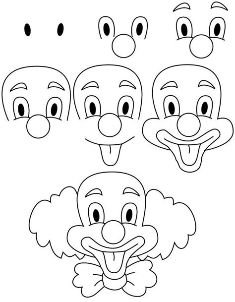 How To Draw A Happy Clown Face Eddievanhalenandmichaeljackson