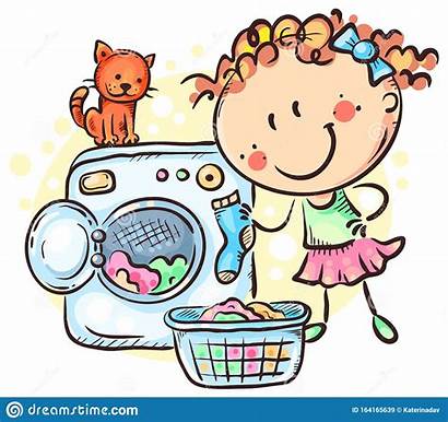 Clothes Washing Wash Clipart Lavatrice Machine Cartoon