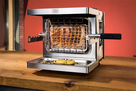 Get the exact angle you want with the hinged adjustable silicone mount. Gold Chef: Premium Anti-Flare-Up Vertical Grill - Girls Mag