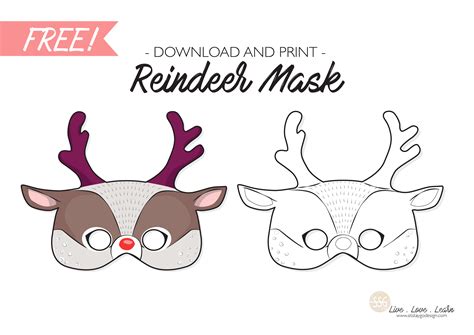 reindeer template to print
