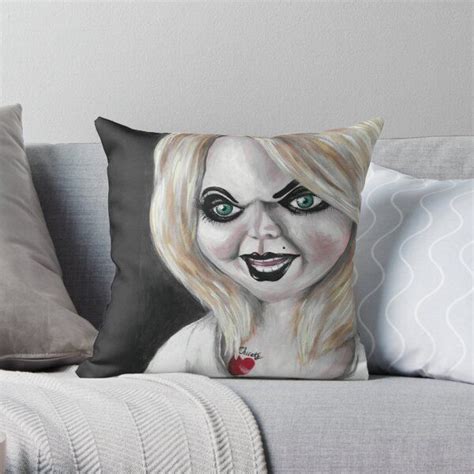 Chucky S Bride Tiffany Throw Pillow By Ironydesigns Scary Dolls Bride Of Chucky Designer