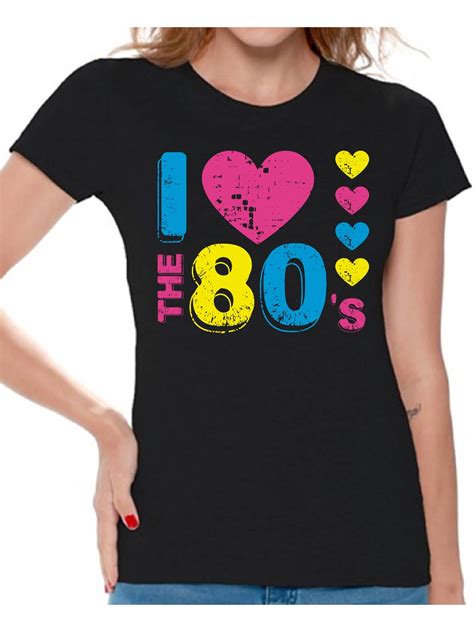 Awkward Styles I Love The 80s Shirt For Women 80s Love Tshirt Womens