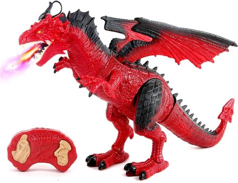 Contixo Remote Control Infrared Rc Dragon Dinosaur Toy For Kids Fire