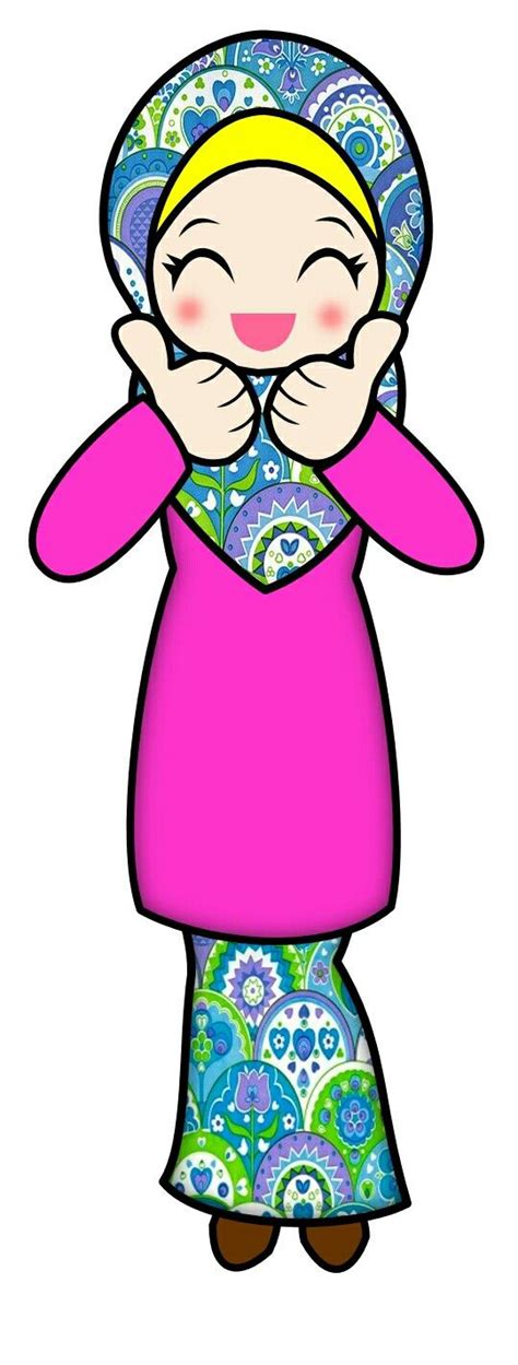 Pin By Nik Mahzon On Doodle Islamic Cartoon Anime Muslim Hijab Cartoon