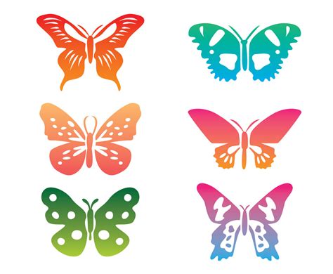 Colorful Butterfly Clip Art Vector Vector Art And Graphics