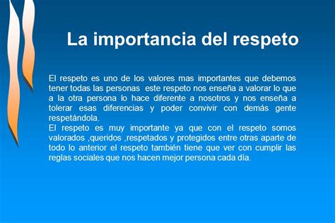 La Importancia Del Respeto Definicin Del Valor