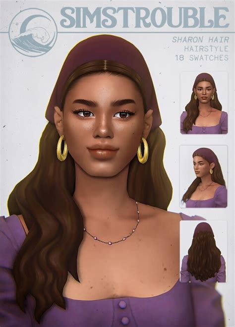 Sharon Curly Hair In A Bandana At Simstrouble Sims 4 Updates