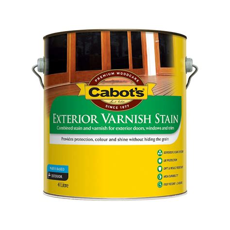 Cabots Exterior Varnish Stain Teak 4l Inspirations Paint