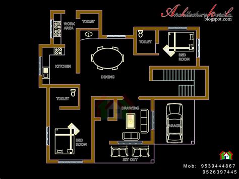 Whether you have a growing family, need a guest room for visitors, or want a bonus room to use as an office or gym, four bedroom floor plans provide ample space for homeowners. Architecture Kerala: FOUR BED ROOM HOUSE PLAN