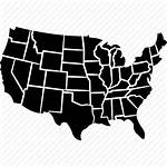 Icon Map States United America Usa North