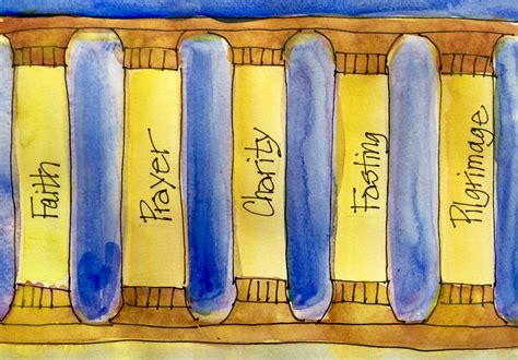 The Five Pillars Of Islam Watercolors By Lynn Holbein