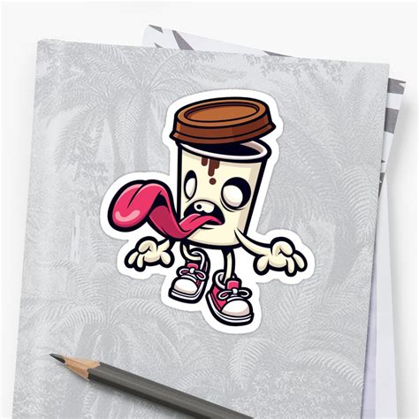 Coffee Zombie Sticker By Cronobreaker Redbubble