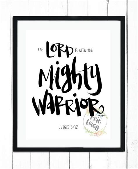 The Lord Is With You Mighty Warrior Judges 612 Boys Room Etsy