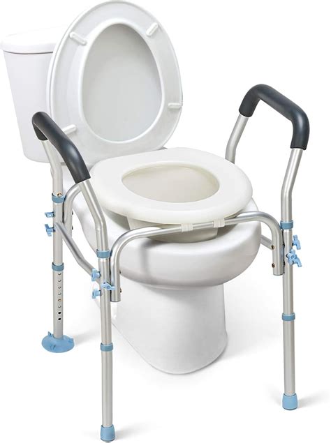Oasisspace Stand Alone Raised Toilet Seat 300lbs Heavy