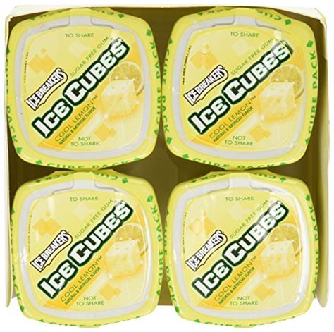 Ice Breakers Ice Cubes Cool Lemon Chewing Gum Sugar Free 40 Piece Co