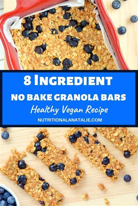 No Bake Blueberry Granola Bars Recipe Healthy Granola Bars Vegan