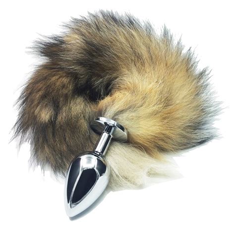 Xl Size Large Fox Tail Metal Anal Plug Adult Toys Sex Toy For Woman