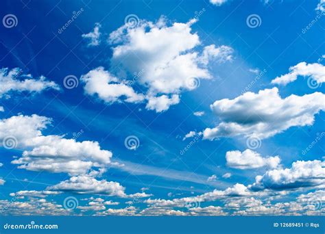 Blue Bright Sky With White Clouds Stock Image Image Of Clouds