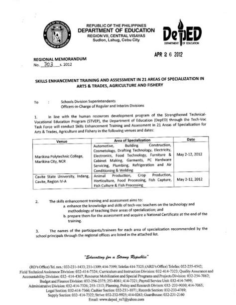 Deped Department Of Education Region Vii