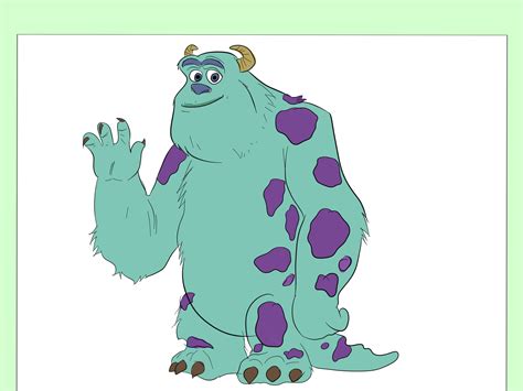 How To Draw Sully From Monsters Inc 10 Steps With Pictures