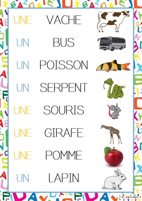 Reconna Tre Les Mots Le La Et Un Une Mc En Maternelle