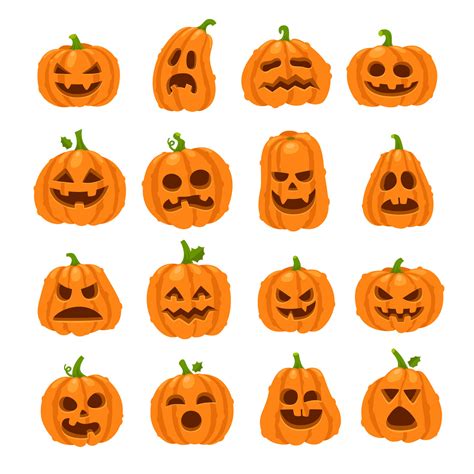 Cartoon Halloween Pumpkin Orange Pumpkins With Carving Scary Smiling By Tartila Thehungryjpeg