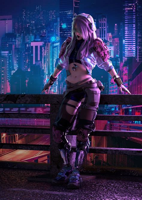 Artstation Entry To Nvidia Metropia 2042 Characters Of The Future Daria Skrypnyk Cyberpunk