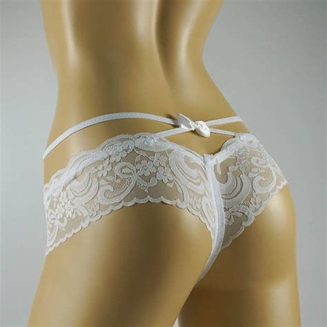 Crotchless Panty Lace And Open Crotch Lingerie Butterfly Etsy