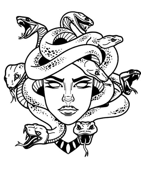 Medusa Themed Decal In 2021 Tattoo Flash Art Drawings Medusa Tattoo