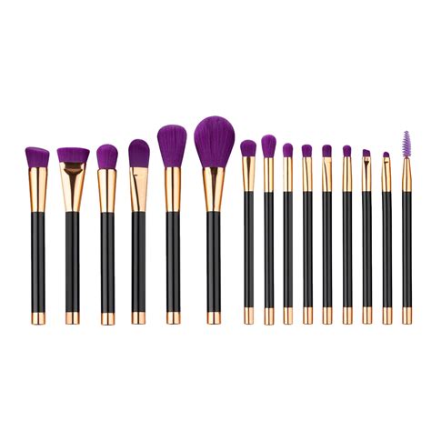 15 Piece True Royalty Brush Set Purple Makeup Brush Set Makeup Brush