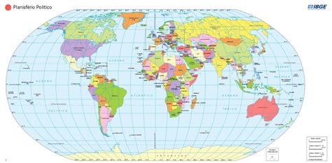 Mapa Múndi Continentes Países Oceanos Prepara Enem