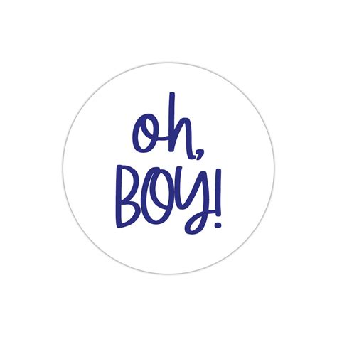 Oh Boy Stickers Baby Shower Labels Its A Boy Stickers Etsy
