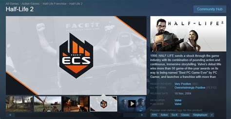 Why Is Faceit Ecs Logo On Hl2 Store Page Halflife