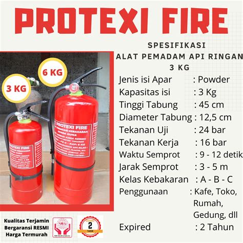 Jual Apar 3 Kg Isi 3 KG Powder PROTEXI FIRE Tabung Pemadam API 3 KG