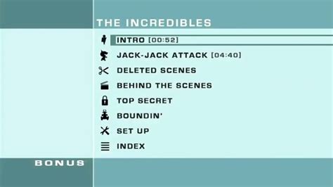 The Incredibles Dvd Menu Disc 2 Youtube