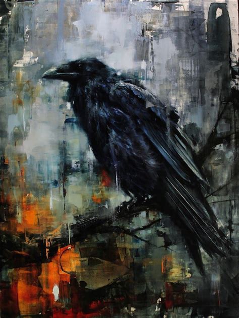 Lindsey Kustusch Momentary Stillness Crow Art Raven Art Bird Art