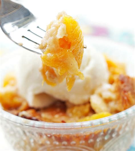 When smooth, add drained peaches. Peach Cobbler Recipe With Canned Peaches And Biscuits ...