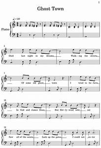 Ghost Town Sheet Music For Piano